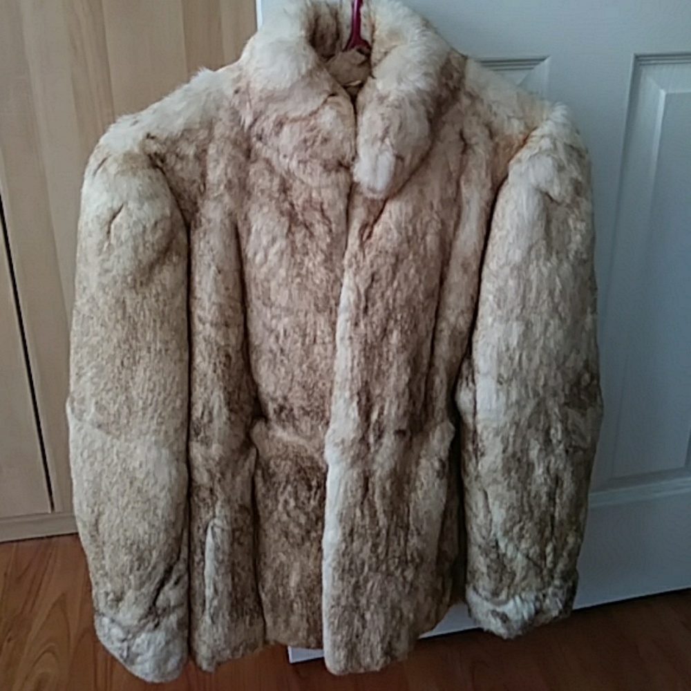 Real rabbit fur coat